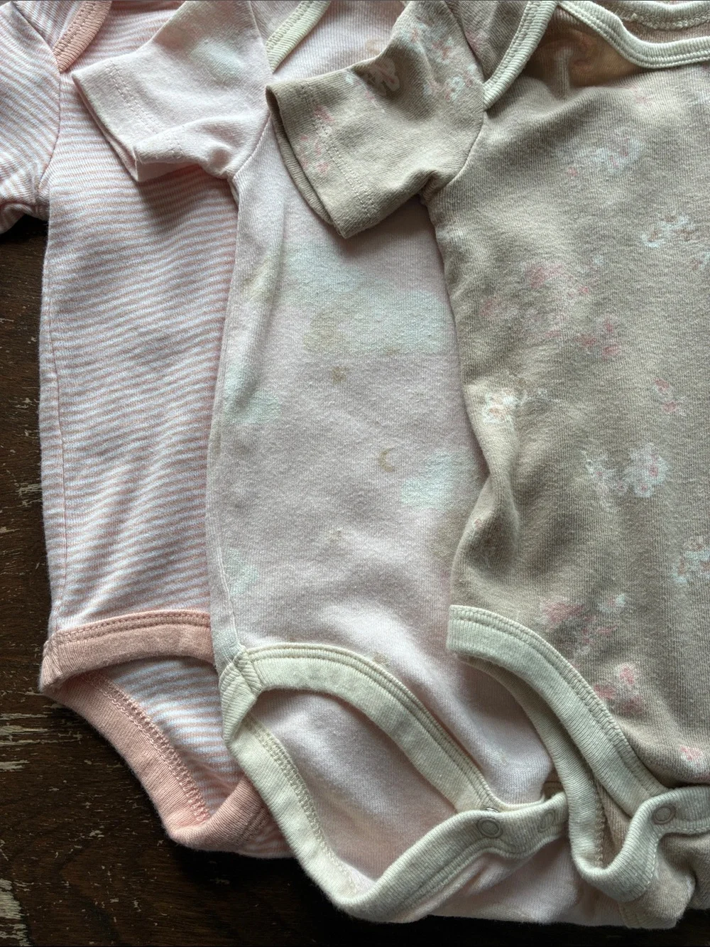 Neutral & Pink Floral Baby Bodysuits 5 long sleeve 5 short sleeve 3 pants